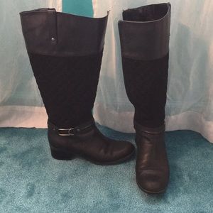 Knee high black boots